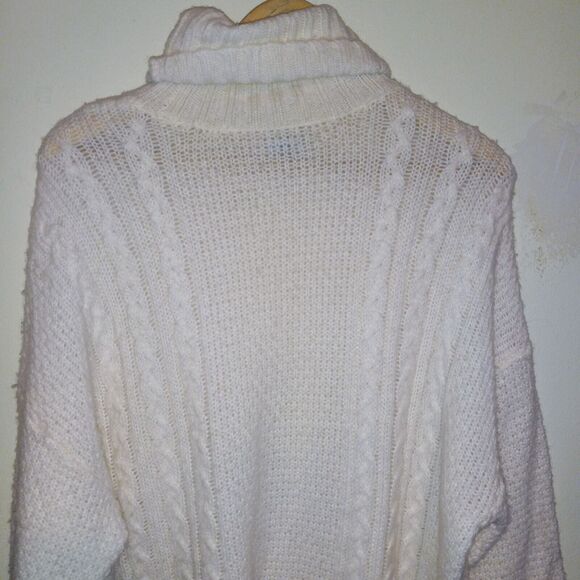 Aerie Wool Blend Cable Knit Turtleneck Sweater-Small-Oversized-Rory Gilmore - Picture 6 of 10